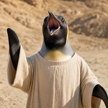 Penguin Choir Closed on Sunday AI choir style